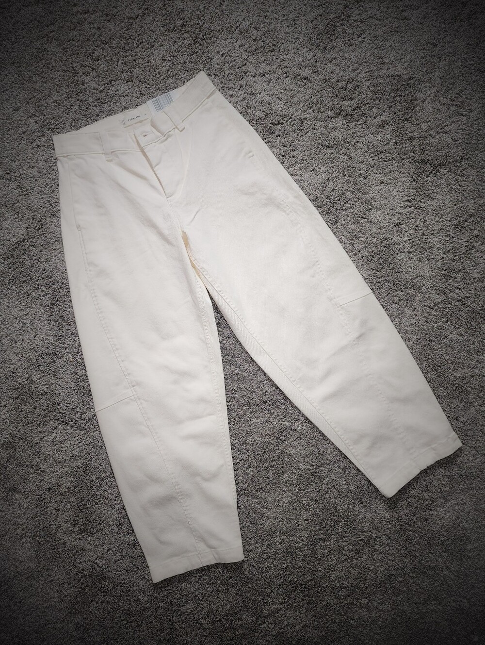 Everlane Utility Twisted Seam Pants Size 4 Bone Organic Cotton